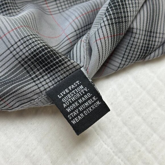 Dixxon Mens The Limiter Plaid Button Up Shirt Size Large Short Sleeve Bamboo - Picture 8 of 9